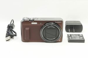 【適格請求書発行】美品 Panasonic パナソニック LUMIX DMC TZ57 コンパクトデジタルカメラ ブラウン【アルプスカメラ】241117r