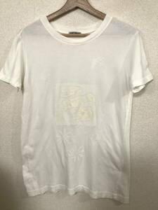 issey miyake イッセイミヤケ　プリントTシャツ　半袖Tシャツ　ホワイト　モード　セレクト　古着　