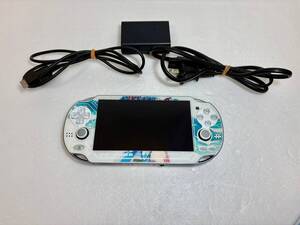  B1954H SONY プレイステーションVita PS Vita 初音ミク Limited Edition 本体 PCH-1000 コード有 通電〇 初期化済み 動作未確認 現状品