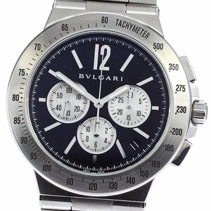 ブルガリ BVLGARI DG41SCH ディアゴノ・ヴェロチッシモ クロノグラフ デイト 自動巻き メンズ 良品 保証書付き_791463