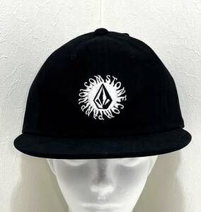 VOLCOM ボルコム D5522200BLK① キャップ Cap 帽子 ウォッシュ加工 ストーンロゴ Logo 刺繍 ブラック色 ヴォルコム Hat 新品 即決 送料無料