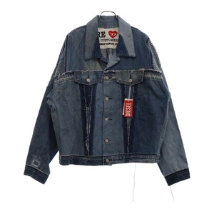 DIESEL ディーゼル ×Readymade RED TAG レディメイド レッドタグ 再構築パッチワークデニムジャケット インディゴ DI20S-00SDJA