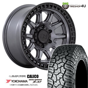 4本セット ブラックライノ カリコ CALICO 17x8.5J 5/127 +34 MGM YH ジオランダーXAT G016 265/70R17 ジープ ラングラー JK JL O/Fサイズ