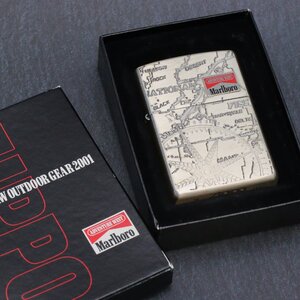 ZIPPO ジッポ オイルライター マルボロ 地図 羅針盤 喫煙具 箱有り※着火確認済み◆おたからや【x-B40653】同梱-2