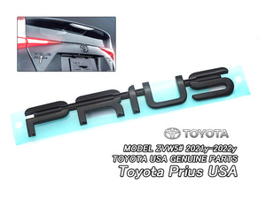 プリウスZVW50後期【TOYOTA】トヨタPRIUS純正USエンブレム-リアPRIUS文字ブラック(21-22y)/USDM北米仕様ZVW51.55バックドア黒色USA黒