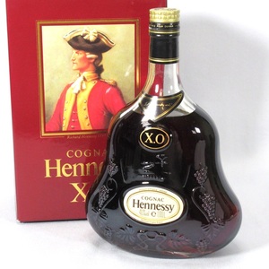 【古酒】Hennessy X.O 金キャップ クリアボトル 1,000ml 箱有り・未開栓