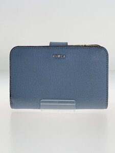 FURLA◆BABYLON M ZIP AROUND/レザー/BLU/レディース/PCX9UNO