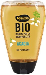 Mielizia(ミエリツィア) アカシア の 有機 ハチミツ (スクイーザーボトル) 350g はちみつ (100% オーガニック 非加熱 b