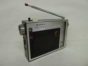 ee1446● 【動作可】SONY/ソニー 3バンドラジオ TFM-110F アンティーク ラジオ FM SW MW 昭和レトロ 60年代 ケース付 中波/短波ラジオ/60