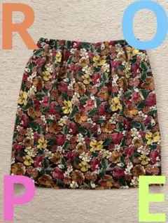 【お買い得】ROPE ロペ　花柄　スカート　M カラフル　おしゃれ