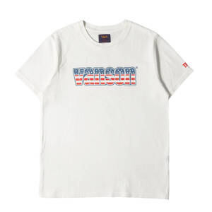 TMT ティーエムティー Tシャツ サイズ:XL VANSON 星条旗ロゴ クルーネック 半袖Tシャツ ホワイト 白 トップス カットソー コラボ