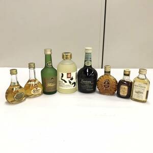 x/x/N114-19【千葉県内のみ発送】酒 ※同梱不可 ミニボトル 8本まとめ Super Premium NIKKA/Suntory SPECIAL RESERVE/REMY MARTIN XO/他