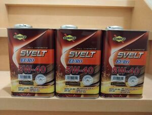 SUNOCO SVELT EUROスノコ スヴェルト スベルト ユーロ SP A3/B4 5W-40 1L 3缶 エステル配合 合成油 正規品