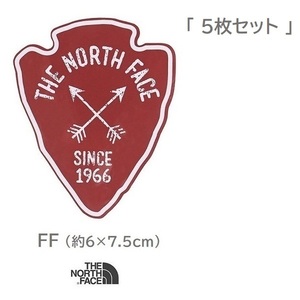 TNF Print Sticker NN32348 FF ノースフェイス ステッカー 新品 PVC素材 防水 ＜ 5枚セット ＞