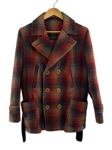 Woolrich◆ピーコート/-/ウール/RED/チェック