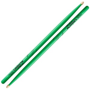 ジルジャン スティック ZILDJIAN LAZLZ5AACDGG Hickory Series 5A ACORN WOOD NEON GREEN DRUMSTICK ドラムスティック×6セット