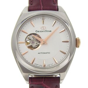 ■ 1円 ～ 正規 中古品 参定6.6万■ オリエントスター ORIENT STAR ■ セミスケルトン RK-ND0105S ■箱保 1P ダイヤ 自動巻き 紫レディース