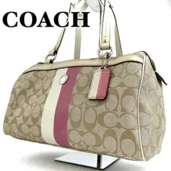 COACH コーチ ミニボストンバッグ シグネチャー PVC A1-01