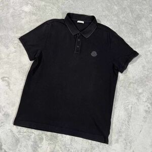 1円　美品　MONCLER モンクレール　MAGLIA マグリア　半袖 ポロシャツ 半袖ポロシャツ Lサイズ　黒タグ　ブラック　黒　8074