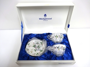 WEDGWOOD ウェッジウッド ワイルドストロベリー カップ＆ソーサー ペア 未使用品