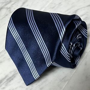 【美品】 999円～ Brooks Brothers ネクタイ ネイビー ストライプ (B11)