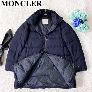 【美品】MONCLER モンクレール ダウンジャケット ダウンコート ARGENTES GIUBBOTTO フリル 表記サイズ 1(M相当) 紺色 ネイビー ダウン