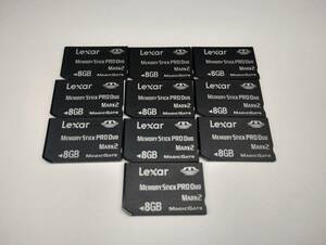 10枚セット　8GB　Lexar　メモリースティックプロデュオ　MEMORY STICK PRO DUO フォーマット済み　メモリーカード