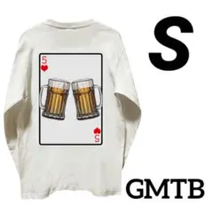 新品 GMTB ロングTシャツ ロンT 白 ビール トランプ S