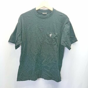 ◇ BEVERLY HILLS POLO CLUB 胸ポケット 無地 クルーネック 半袖 Tシャツ サイズM ブラック レディース E