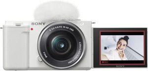 SONY(ソニー) レンズ交換式VLOGCAM APS-C ミラーレス一眼カメラ ZV-E10 パワーズームレンズキット(同梱レンズ:SELP1650) ホワイト 