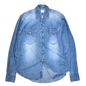 【値下げ】定価15400円 FOB FACTORY エフオービーファクトリー デニムウエスタンシャツ DENIM WESTERN SHIRTS Lサイズ メンズ M884321