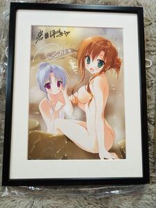 【送料無料】大電撃文庫展・冬　涼香 花×華 複製原画ver.冬　直筆サイン入り 額装品