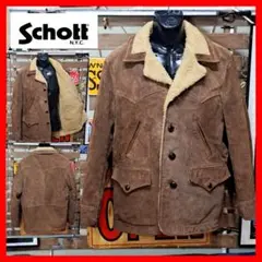 定価8.9万　Schott ショット　裏ボア　スエード　ランチコート　38