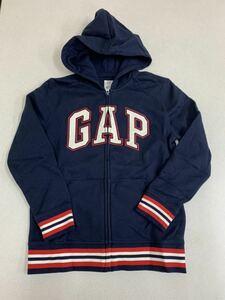 ■ＧＡＰ■新品■ロゴパーカー■１４０■紺■ギャップ■ジップアップ■人気のタイプ■21■3-2