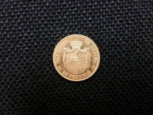 ◆　1877年　スペイン　25ペセタ　金貨　◆