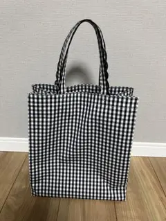 Fleur tote（square） gingham check