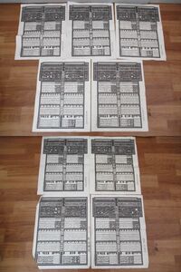 ◆相撲番付 4種9枚セット◆約57.5×44㎝ 名簿 巡業 チラシ 昭和62年 平成3年 平成4年 貴花田光司 霧島一博 曙太郎 まとめ 大量♪h-b-10606