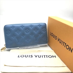 展示品 LOUISVUITTON ルイヴィトン モノグラム ジッピー ウォレット ブルーエ 長財布 a3131