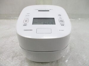 ◎TOSHIBA 東芝 真空圧力IHジャー 炊飯器 5.5合炊き 炎匠炊き RC-10VST(W) ホワイト 2023年製 ジャンク w1218