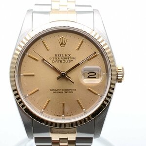 【OH・ポリッシュ済】 ROLEX ロレックス デイトジャスト 16233 L番 コンビ 腕時計 メンズ 自動巻き AT 動作品 美品 デイト