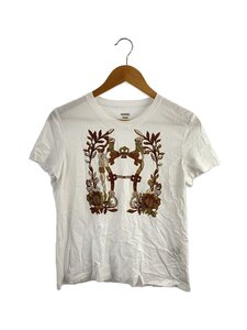 HERMES◆カルトゥッシュ/Tシャツ/40/コットン/WHT/4E4629DA