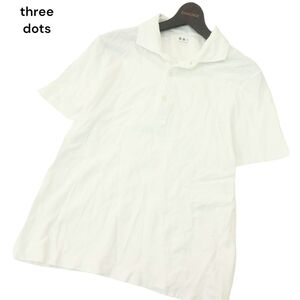 USA製★ three dots スリードッツ 春夏 半袖 鹿の子 ポロシャツ Sz.L　メンズ　A4T05142_5#A