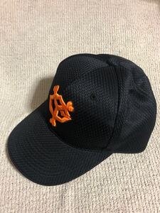 美品 日本製 06年 アディダス製 読売ジャイアンツ NPB/プロコレクション オーセンティック ベースボール キャップ 黒 60cm