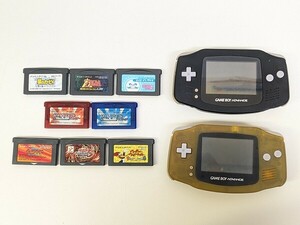 P254-N37-2360 ゲームボーイアドバンス GBA AGB-001 本体2点+ソフト8点 まとめ セット おもちゃ ゲーム ジャンク 現状品3