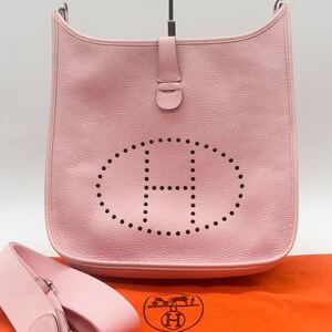 美品 限定色 エルメス ローズサクラ エブリン Ⅲ 3 GM トリヨンクレマンス T刻印 エヴリン HERMES ピンク ショルダーバッグ