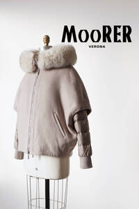 MooRER ムーレー PEGASO ファーダウン ポンチョジャケット size 38 0117836