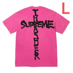 Supreme x Thrasher Cross Tee Fuchsia シュプリーム x スラッシャー クロス Tシャツ L