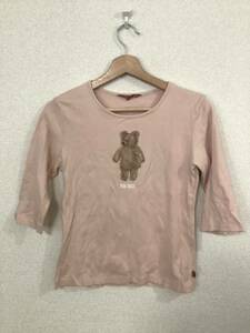 PINKHOUSE ピンクハウス　長袖カットソー　七分丈　レトロ　婦人服　レディース　古着　ピンク