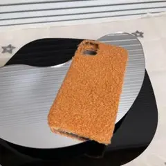 iPhone11 カバー ケース オレンジ もこもこ