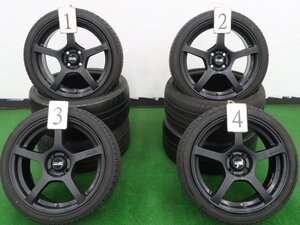 4本 OZ X-Line Torino トリノ 17インチ ホイール 7J +37 4H PCD 100 ラジアル ヨコハマ エコス ES300 205/40R17 テーパー